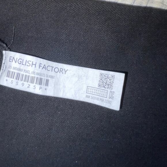 English Factory Culotte Pants - Sz M - Gold Button - Wide Leg Midi Rise - NWOT - Picture 15 of 15